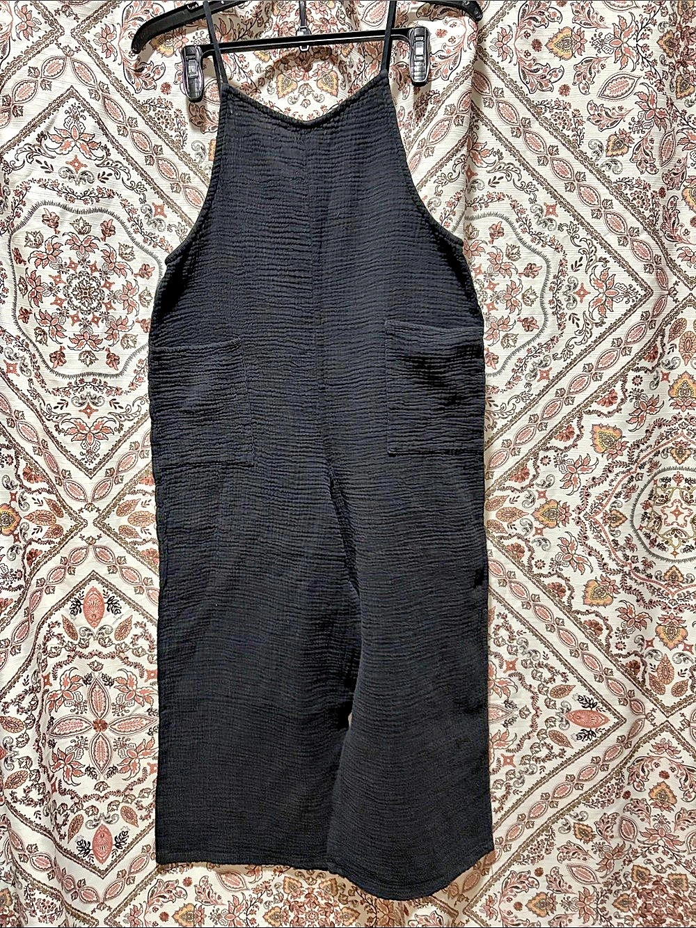 Girls Black Wide Leg Jumpsuit Size XL Like New